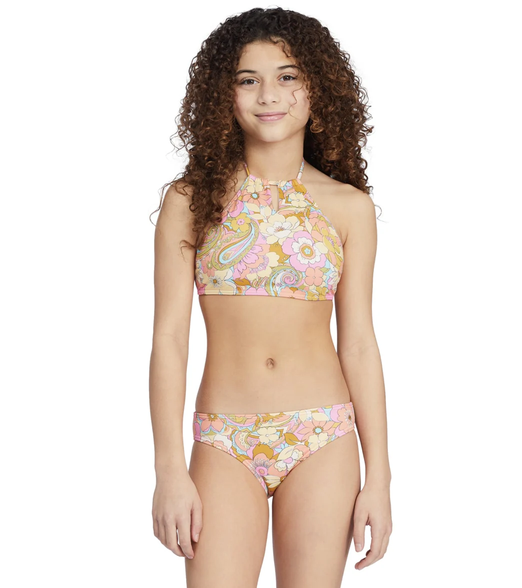 Billabong Girls' Aint She A Beaut High Neck Two Piece Bikini Set (Little Kid, Big Kid) - Image 5