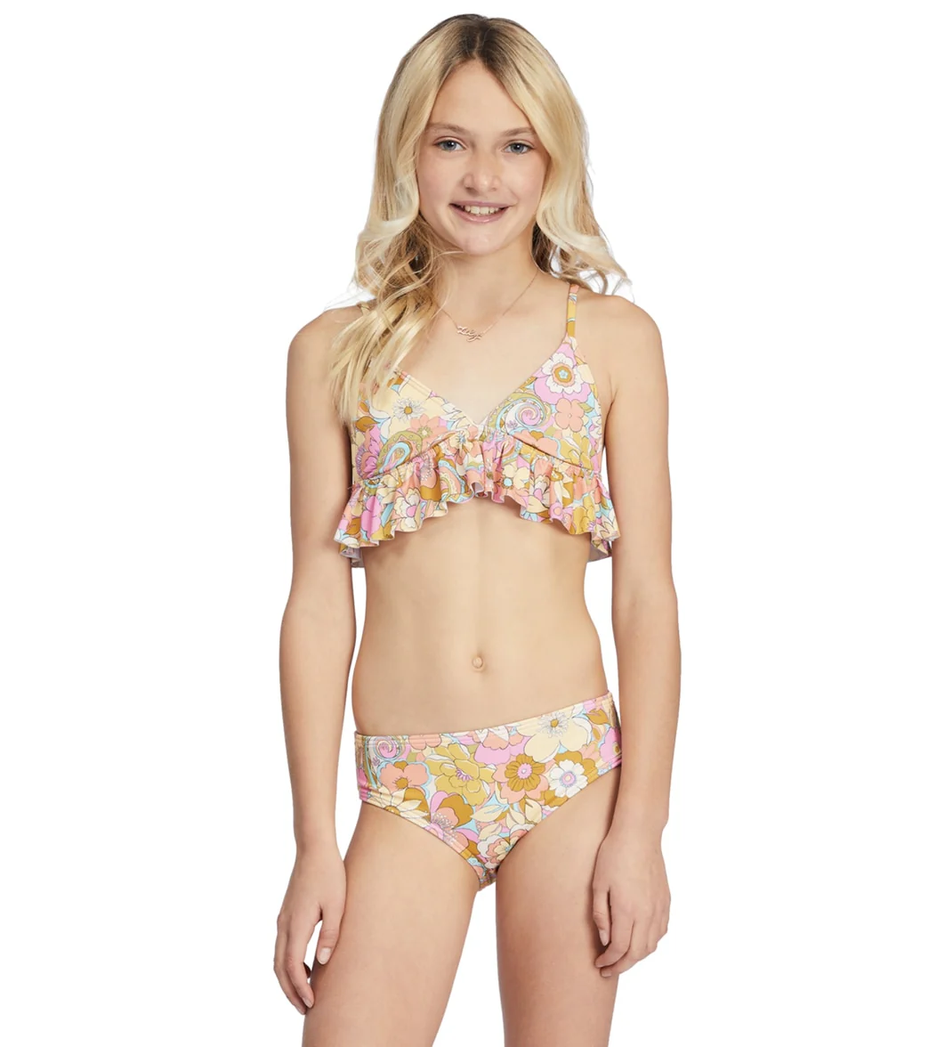 Billabong Girls' Aint She A Beaut Ruffle Two Piece Bikini Set (Little Kid, Big Kid) - Image 5