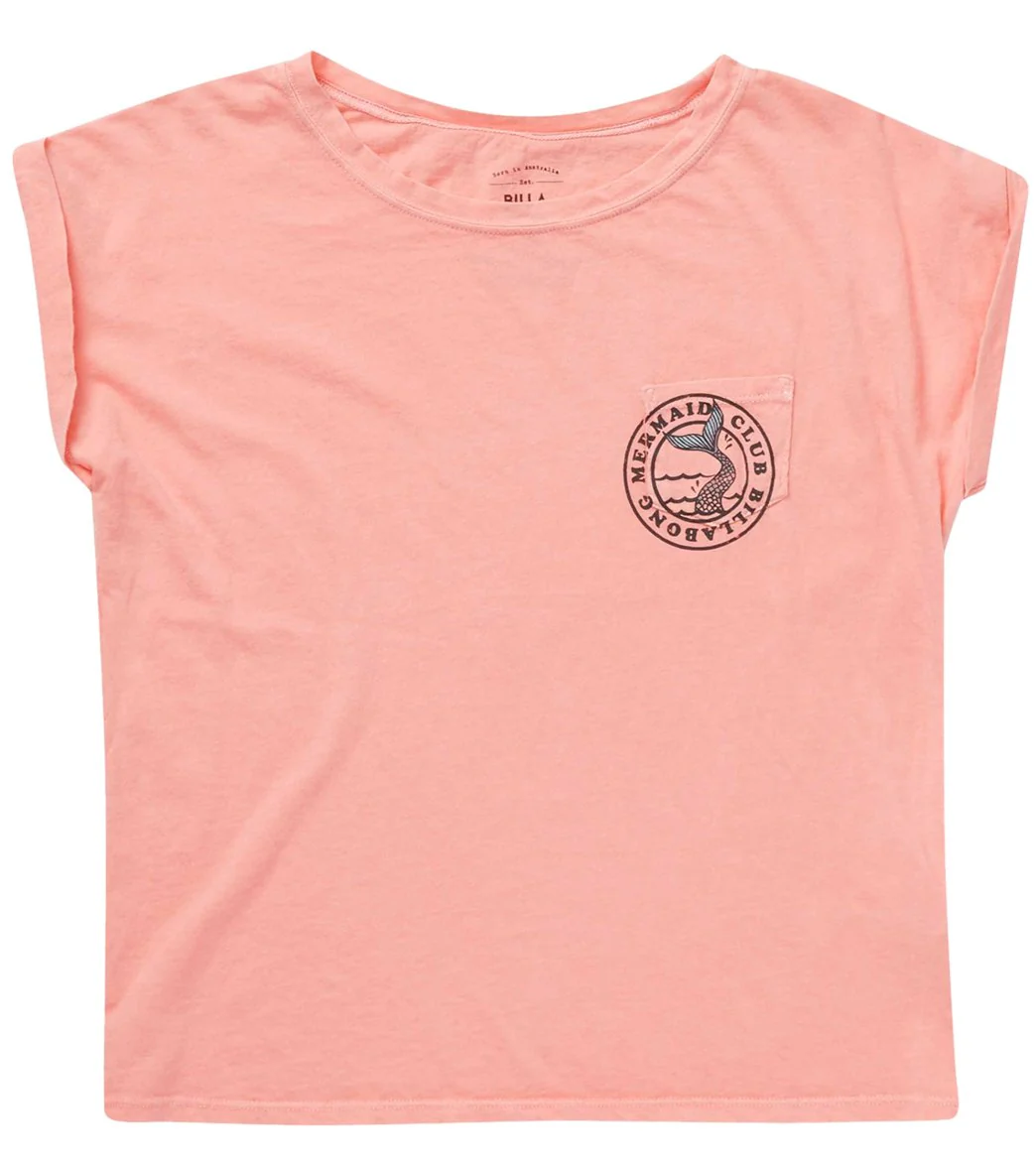 Billabong Girls' Mermaid Club Roll Sleeve Tee Shirt (Little Kid, Big Kid) - Image 4