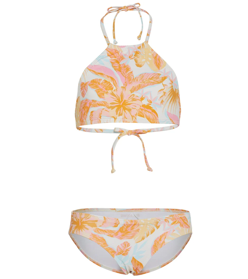 Billabong Girls' Tropical Punch High Neck Two Piece Bikini Set (Little Kid, Big Kid) - Image 5