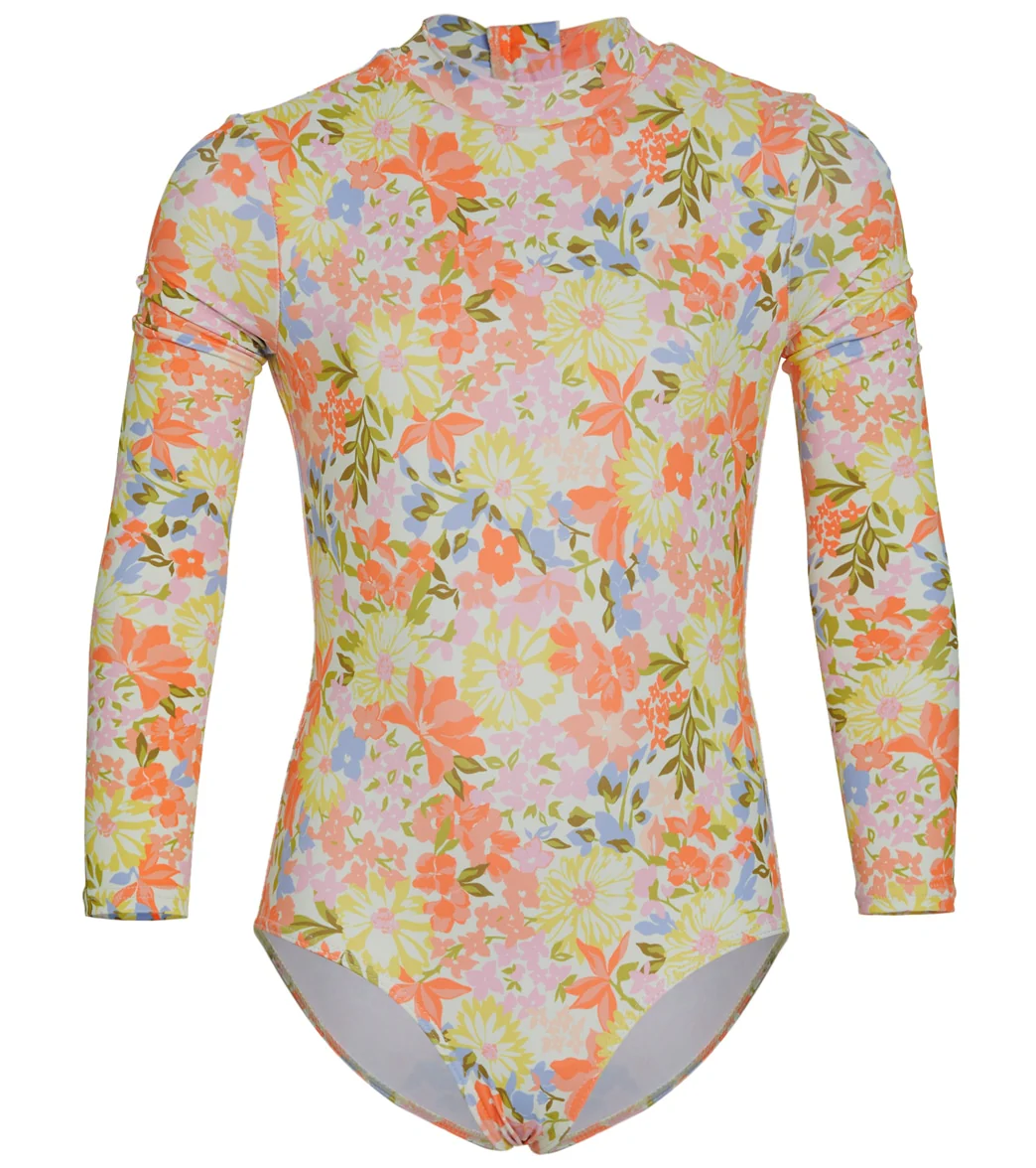 Billabong Girls' Windsong Long Sleeve One Piece Swimsuit (Little Kid, Big Kid)