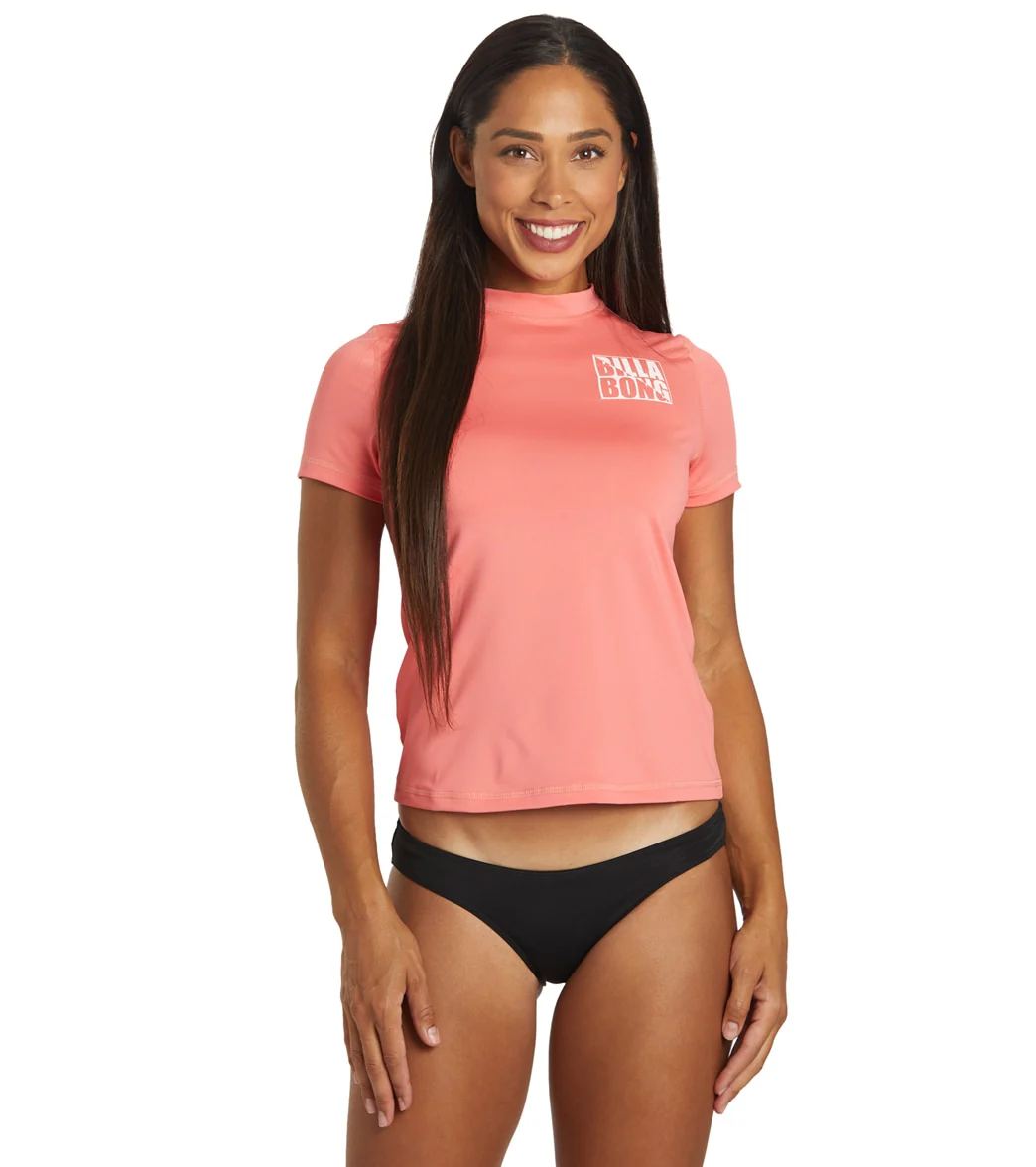Billabong Women's Core Loose Fit Short Sleeve UPF 50 Surf Shirt