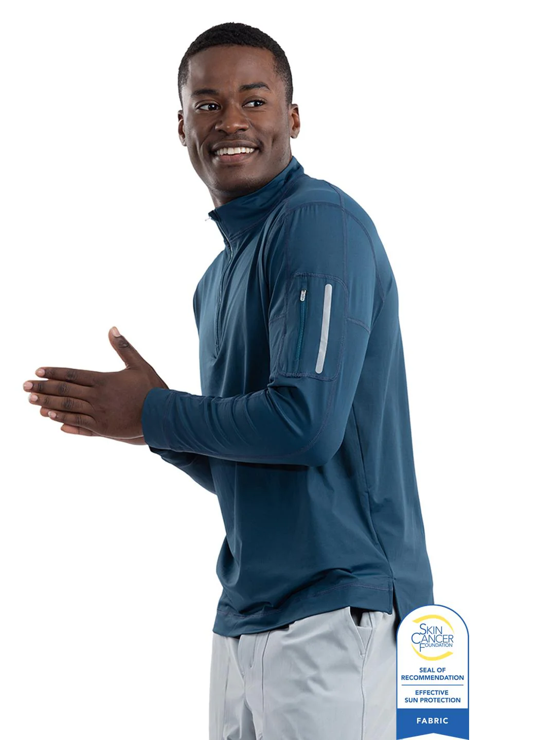 Bloq UV Men's Mock 1/4 Zip UPF 50 Pull Over - Image 14