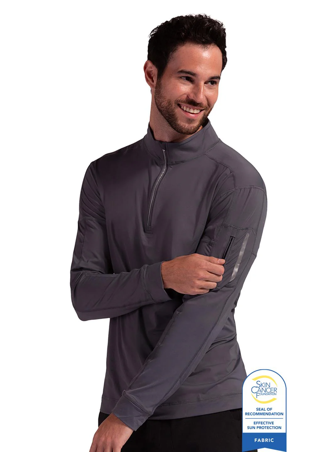 Bloq UV Men's Mock 1/4 Zip UPF 50 Pull Over - Image 3