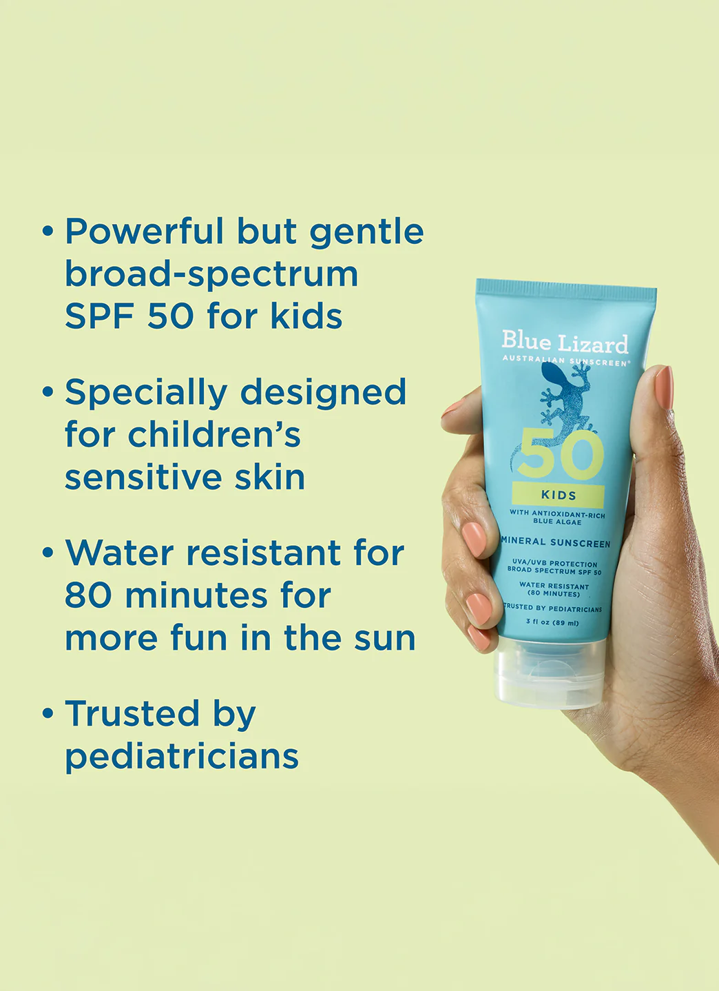 Blue Lizard Kids' Mineral SPF 50 Sunscreen Lotion Tube 3 oz - Image 5