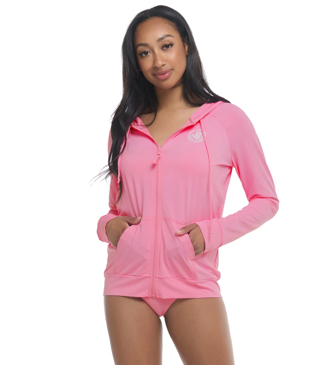 Body Glove Women's Adeline Long Sleeve Hoodie UPF 50 Rash Guard Jacket - Image 30