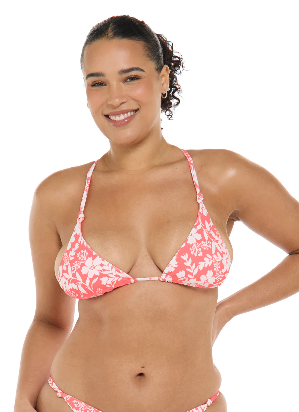 Body Glove Women's Blooms Ashlyn Triangle Tie Back Bikini Top - Image 3