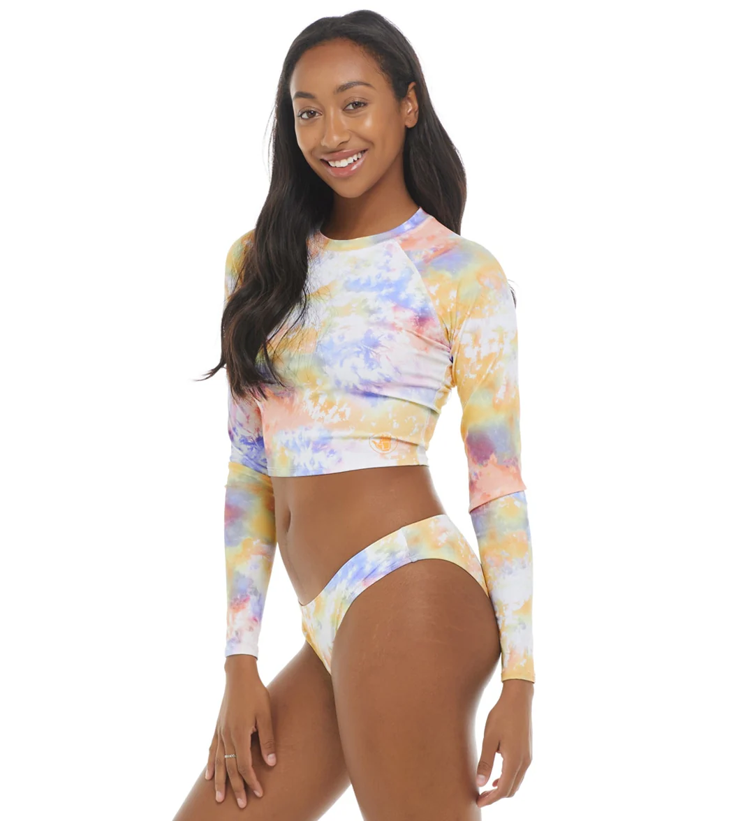 Body Glove Women's Illusion Let It Be Crop Long Sleeve UPF 50 Rash Guard - Image 2