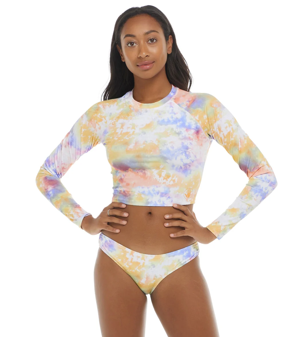 Body Glove Women's Illusion Let It Be Crop Long Sleeve UPF 50 Rash Guard - Image 6