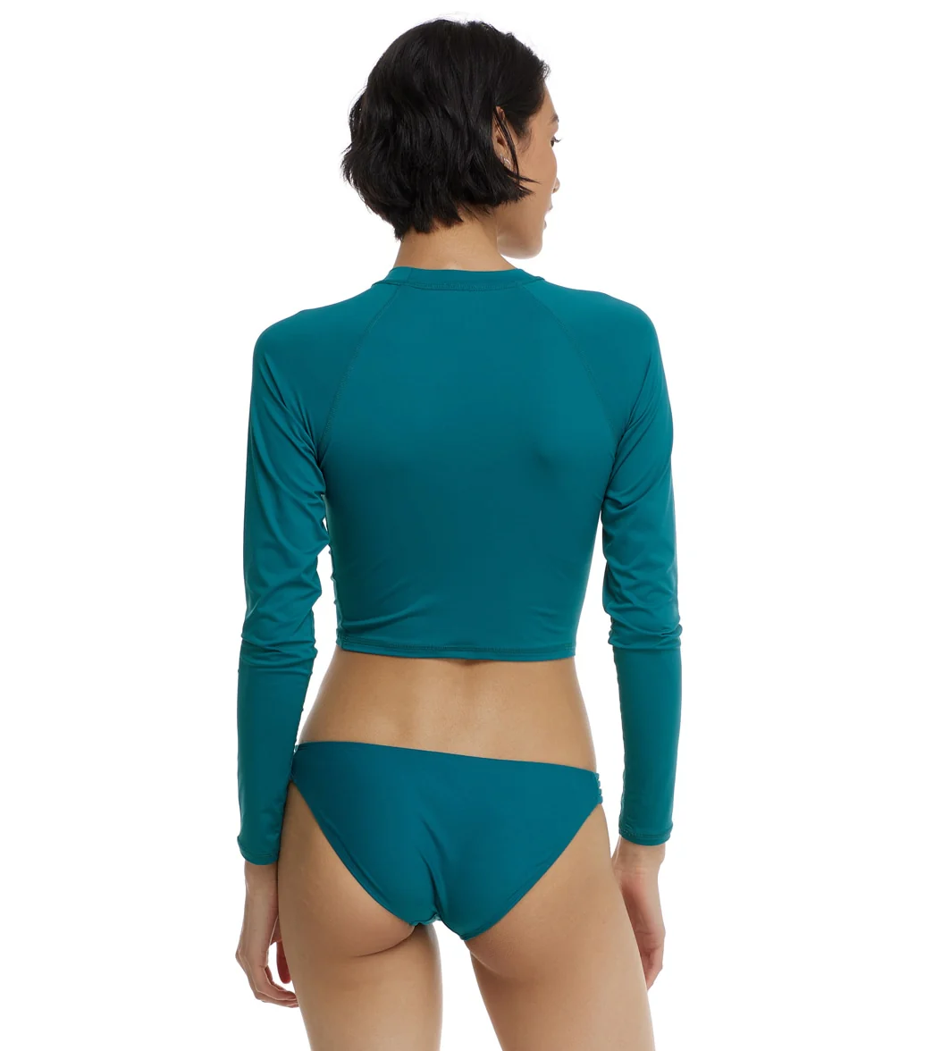 Body Glove Women's Smoothie Let It Be Long Sleeve Crop Rash Guard - Image 30