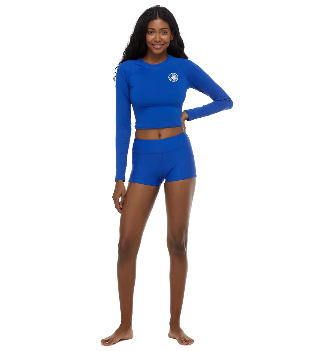 Body Glove Women's Smoothie Let It Be Long Sleeve Crop Rash Guard - Image 37