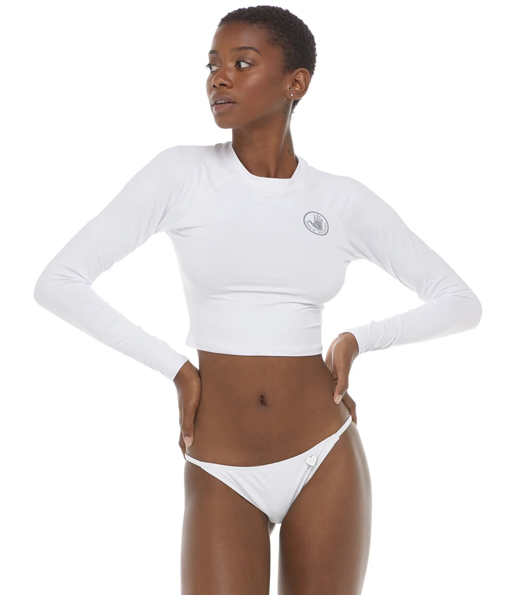 Body Glove Women's Smoothie Let It Be Long Sleeve Crop Rash Guard - Image 40