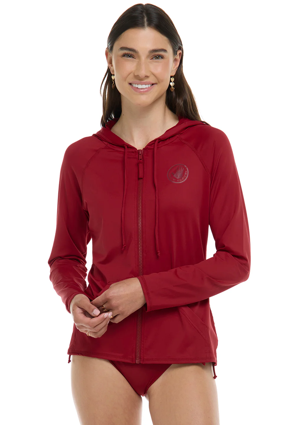 Body Glove Women's Smoothies Barbara Longsleeve UPF 50 Hooded Rash Guard - Image 29