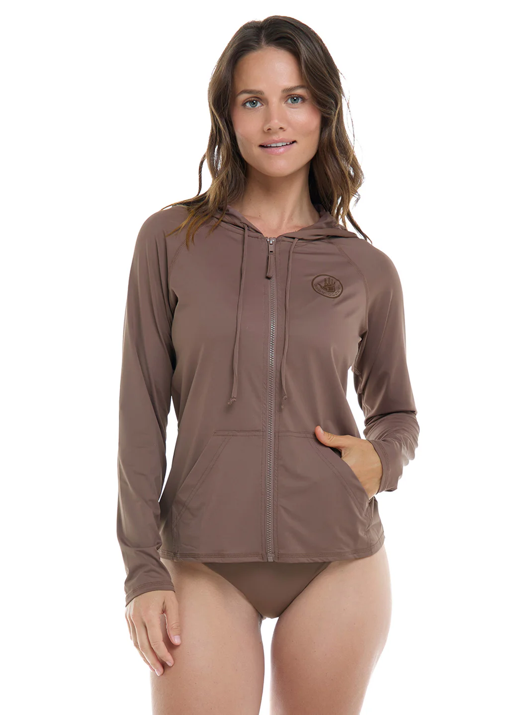 Body Glove Women's Smoothies Barbara Longsleeve UPF 50 Hooded Rash Guard - Image 7