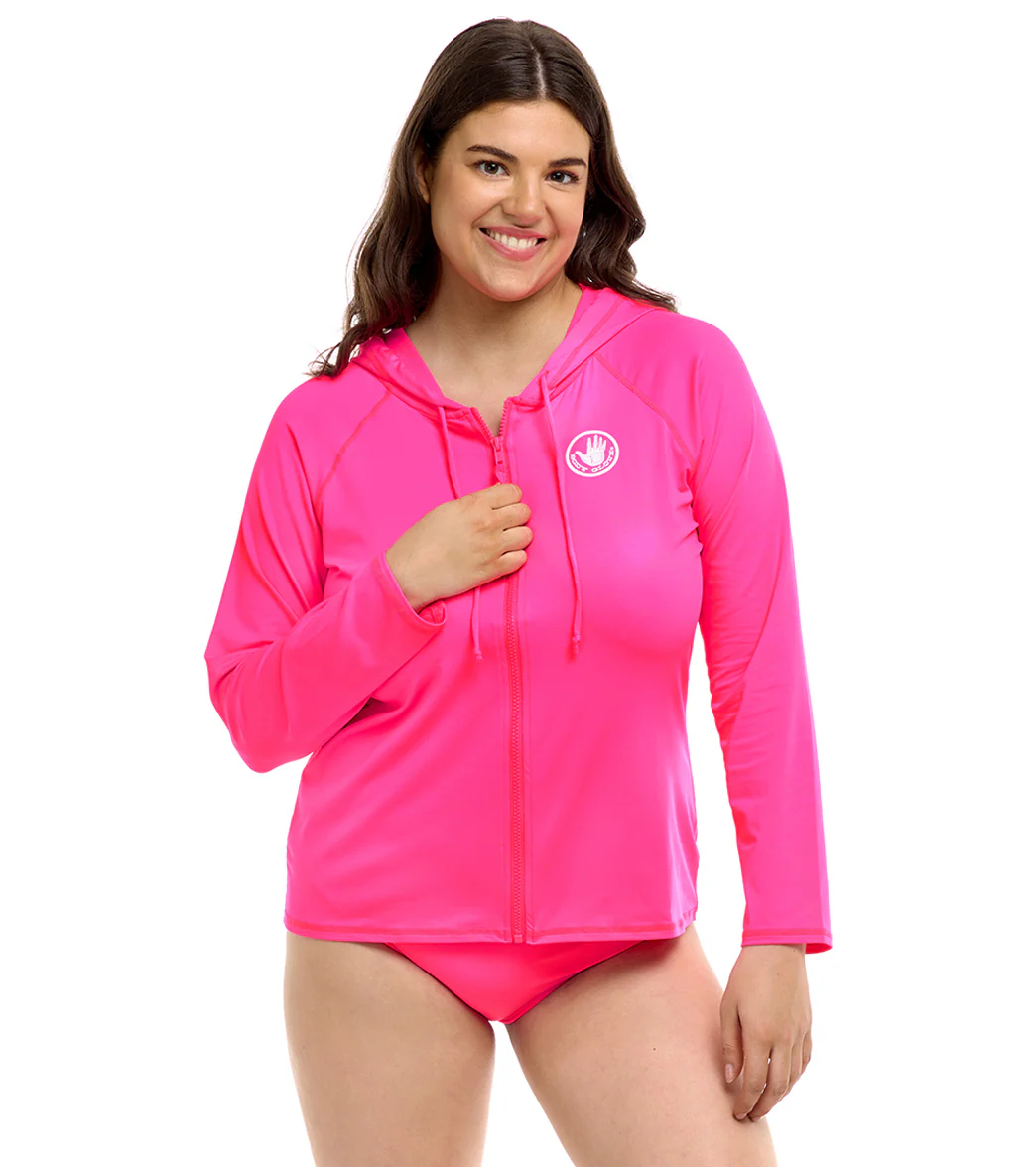 Body Glove Women's Smoothies Mandie Hoodie Rash Guard - Image 46