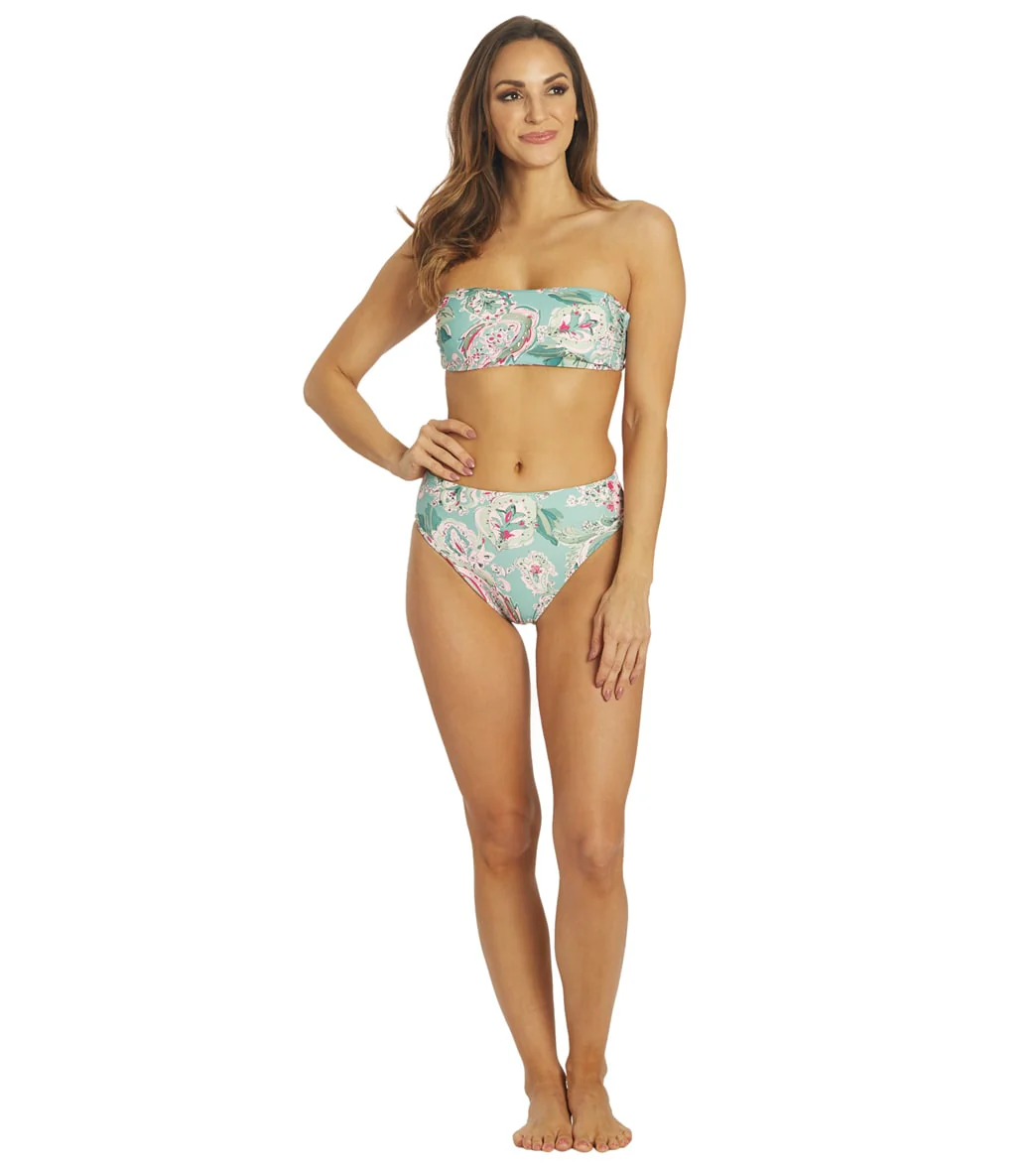 Carmen Marc Valvo Women's Bellagio Paisley Reversible Bandeau Bikini Top - Image 4