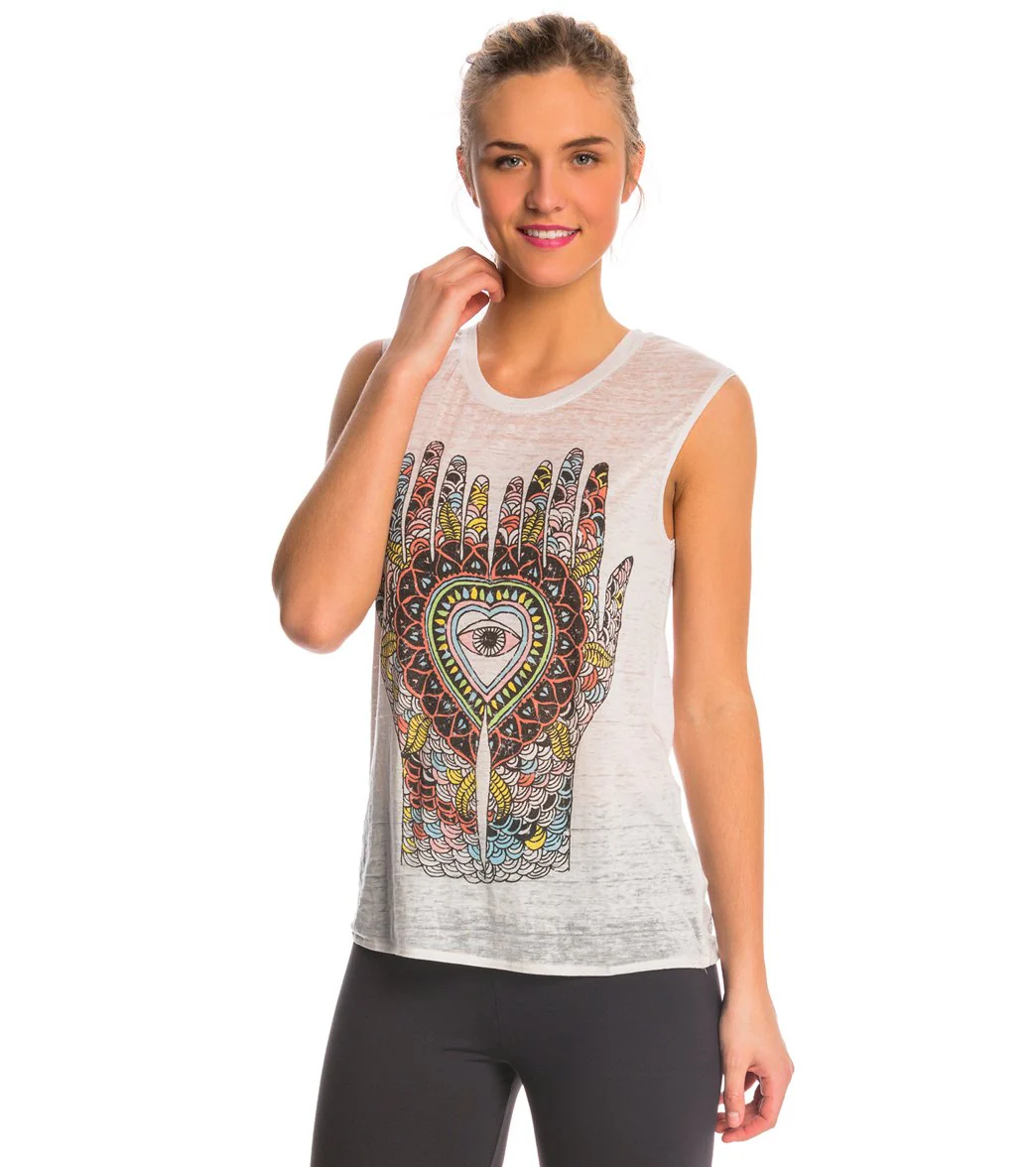 Chaser Heart in Hands Muscle Workout Shirt - Image 2