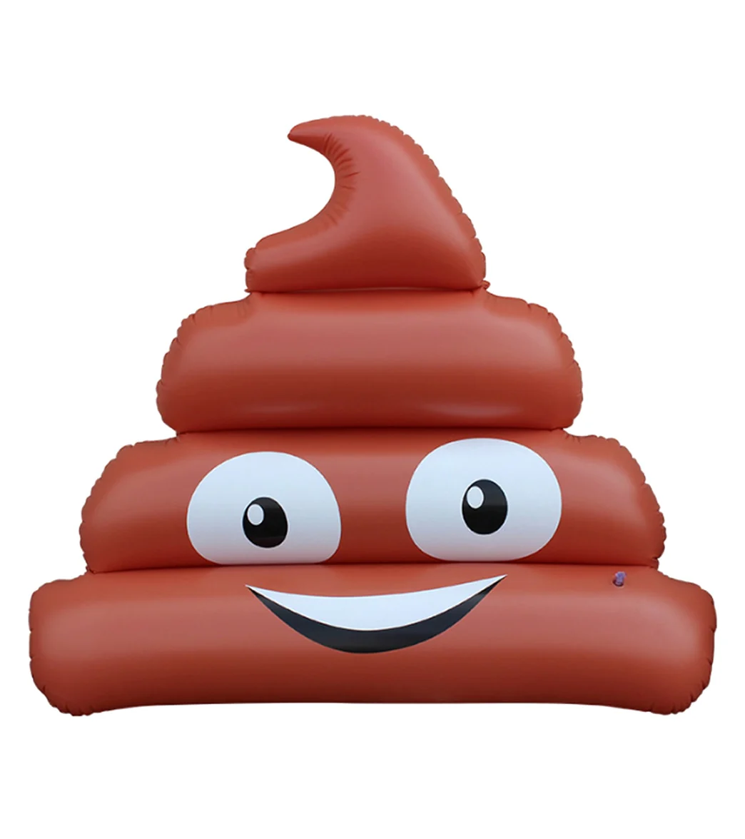 ClubSwim Emoji Poop Inflatable Pool Float Lounger 63"