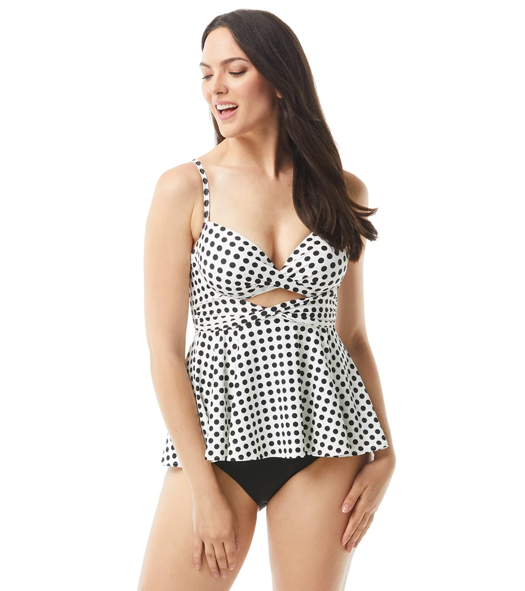 Coco Reef Women's Riviera Dot Icon Twist Bra Sized  Tankini Top (C/D/DD/E/F Cup) - Image 4