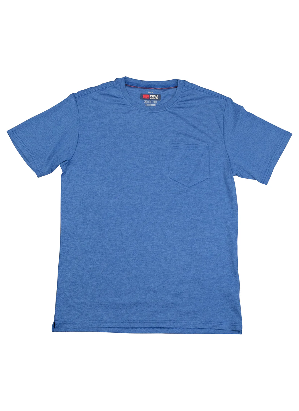 Cova by Jantzen Men's Crewless Heathered Short Sleeve UPF 30 Performance Shirt - Image 12