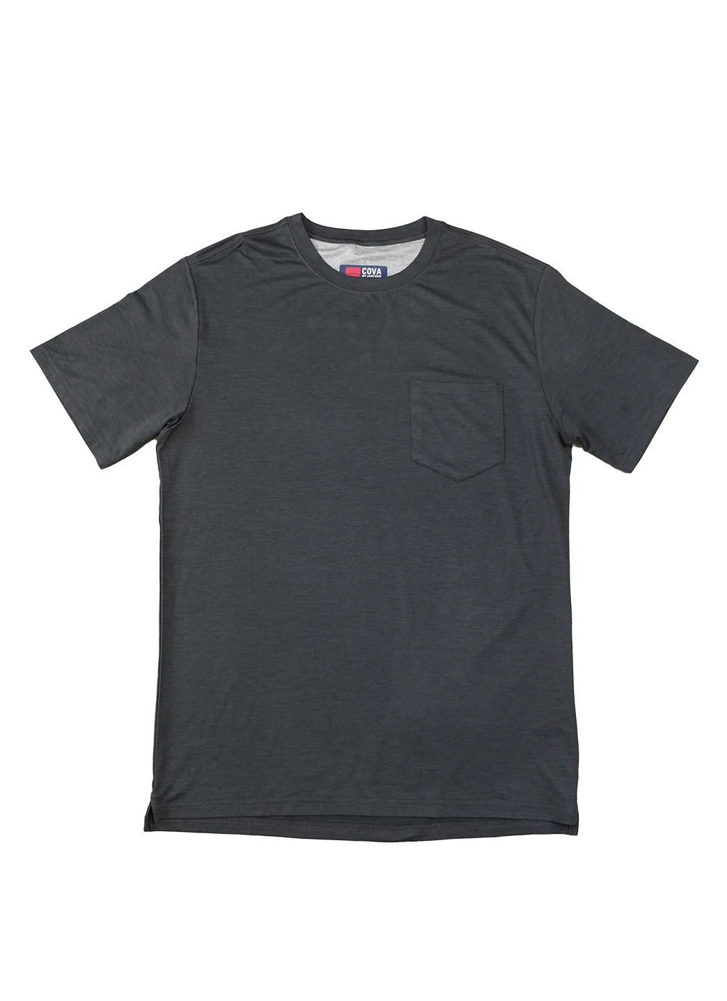 Cova by Jantzen Men's Crewless Heathered Short Sleeve UPF 30 Performance Shirt - Image 2