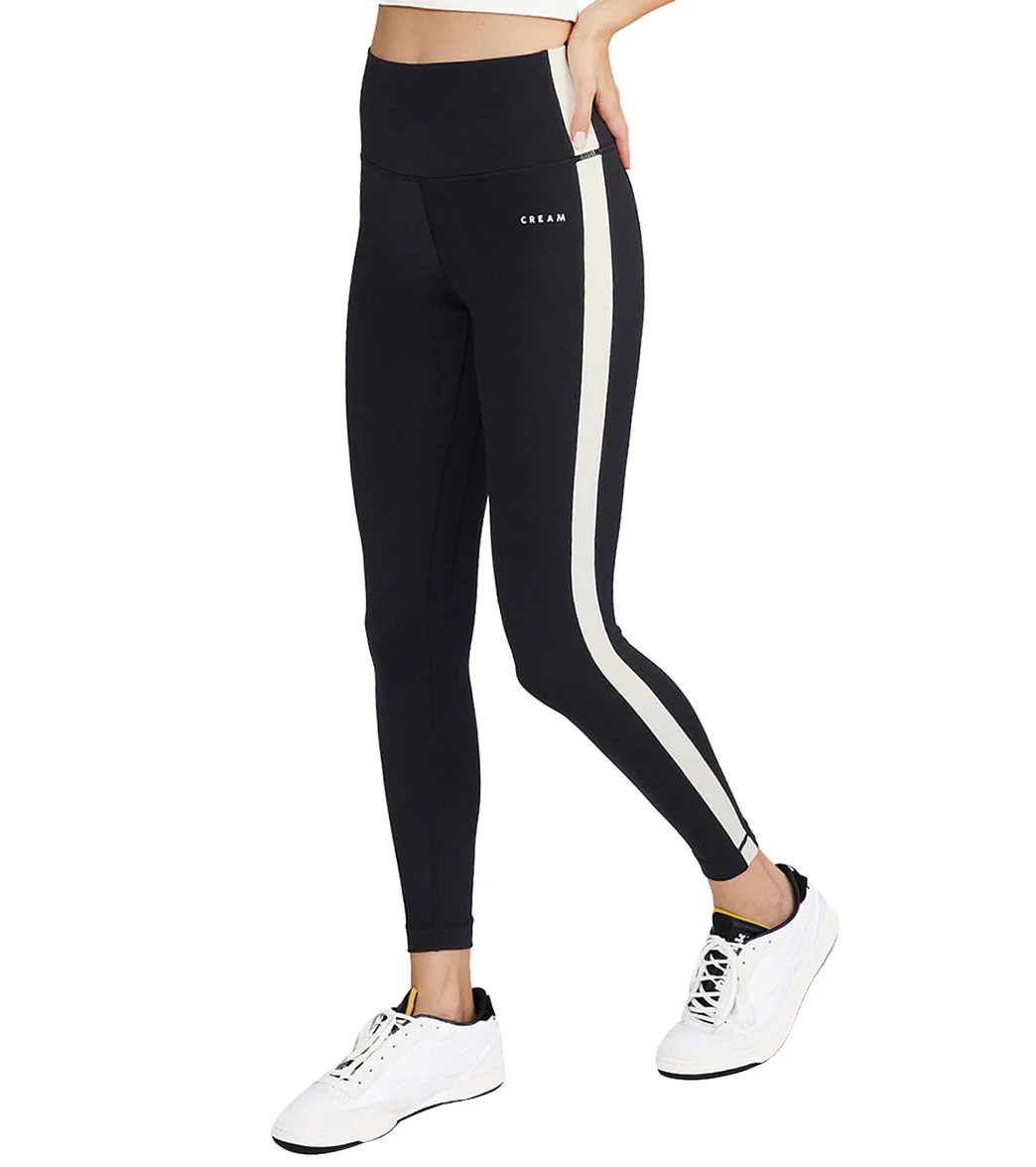 Cream Yoga Hana 7/8 Side Stripe Legging - Image 14