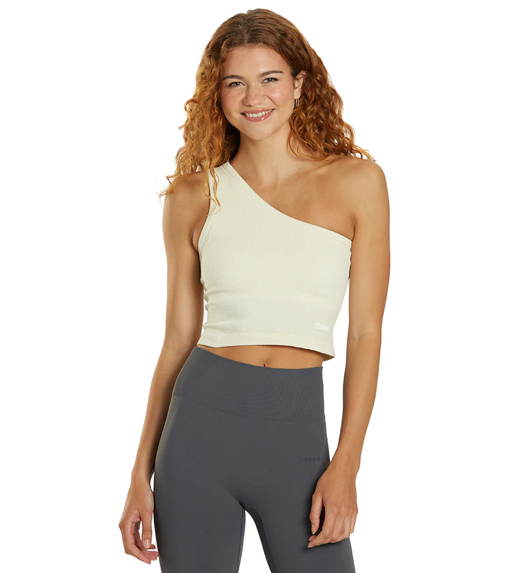 Cream Yoga Joy Tank Bra (One Shoulder) - Image 13