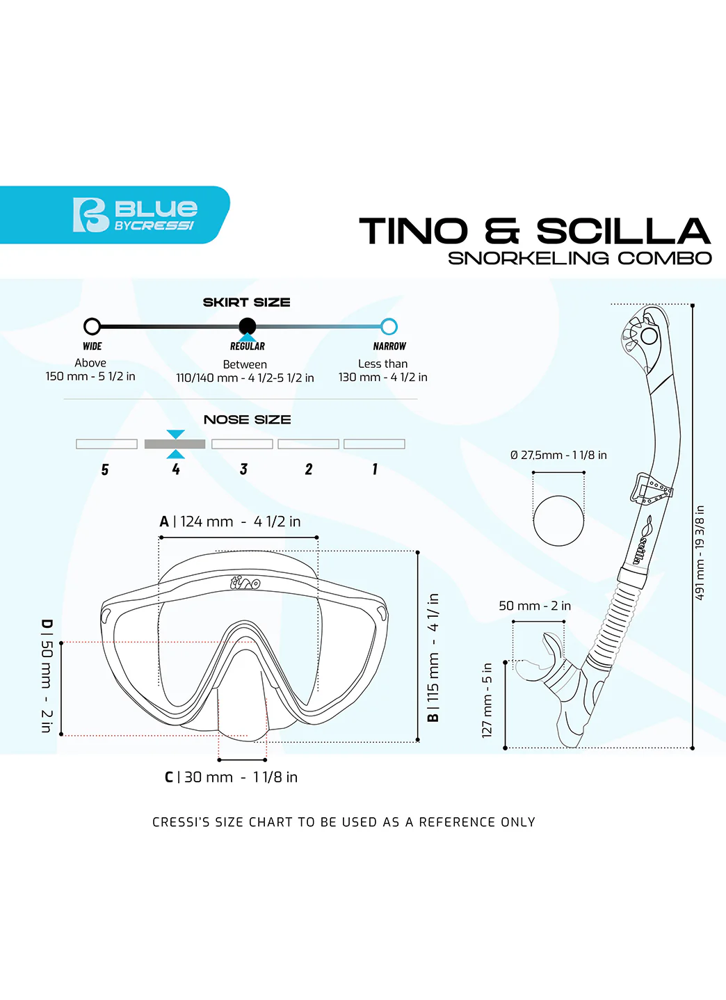Cressi Tino & Scilla Mask & Snorkle Set - Image 30