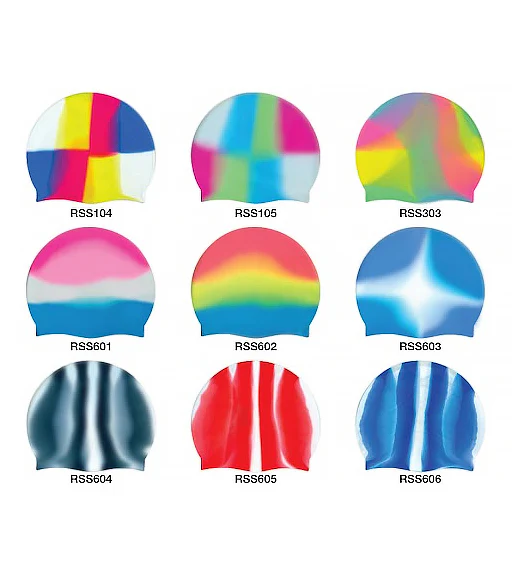 Custom Multicolor Silicone Swim Caps - Image 38