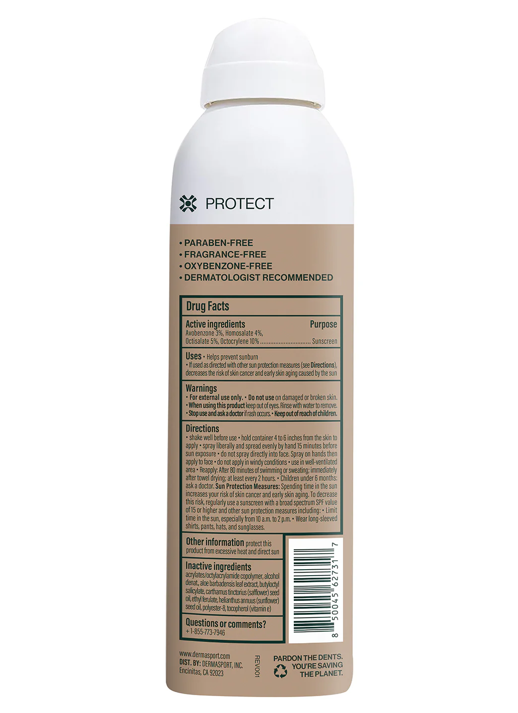 Dermasport Clear Body SPF 50 Sunscreen Spray, Water-Resistant 6fl oz - Image 2