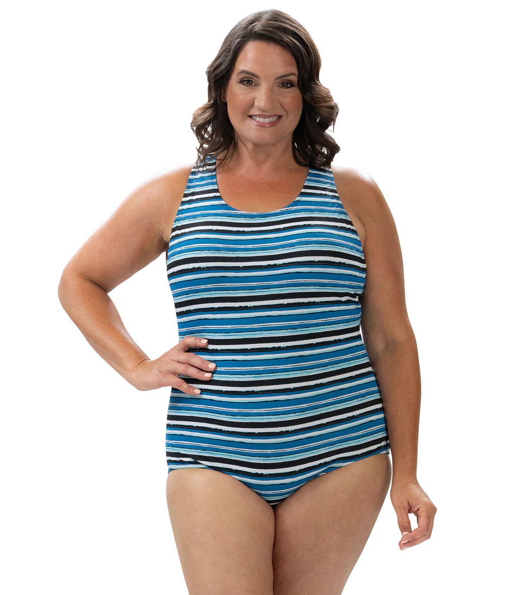 Dolfin Aquashape Women's Printed Conservative Lap Suit One Piece Swimsuit - Image 3
