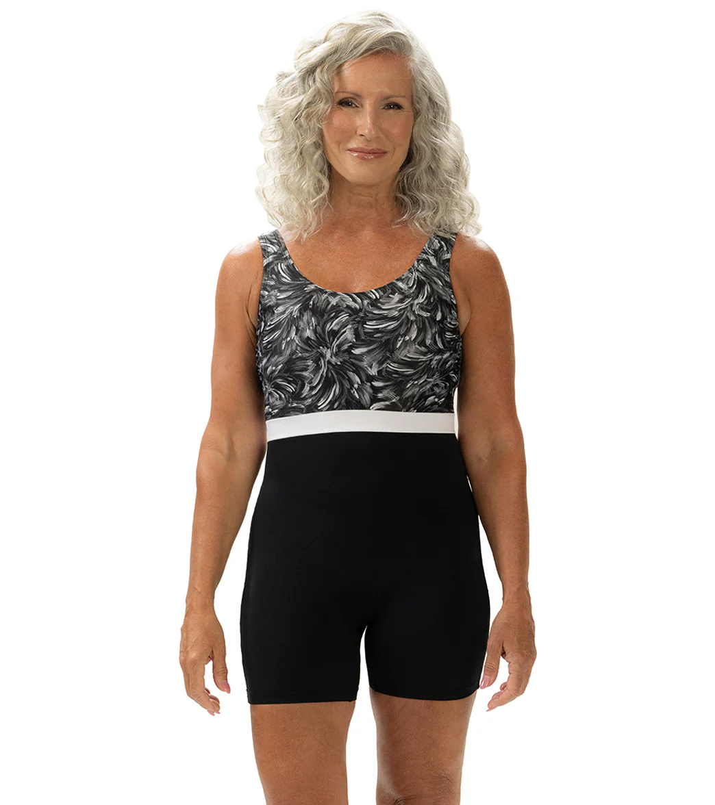 Dolfin Aquashape Women's Printed Scoop Neck Aquatard Unitard Swimsuit - Image 13