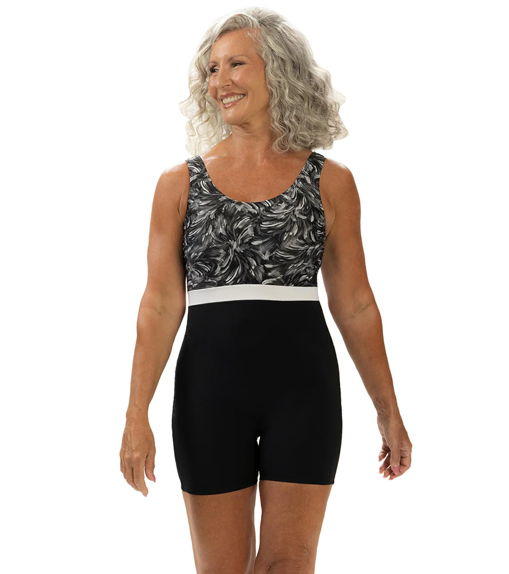 Dolfin Aquashape Women's Printed Scoop Neck Aquatard Unitard Swimsuit - Image 2