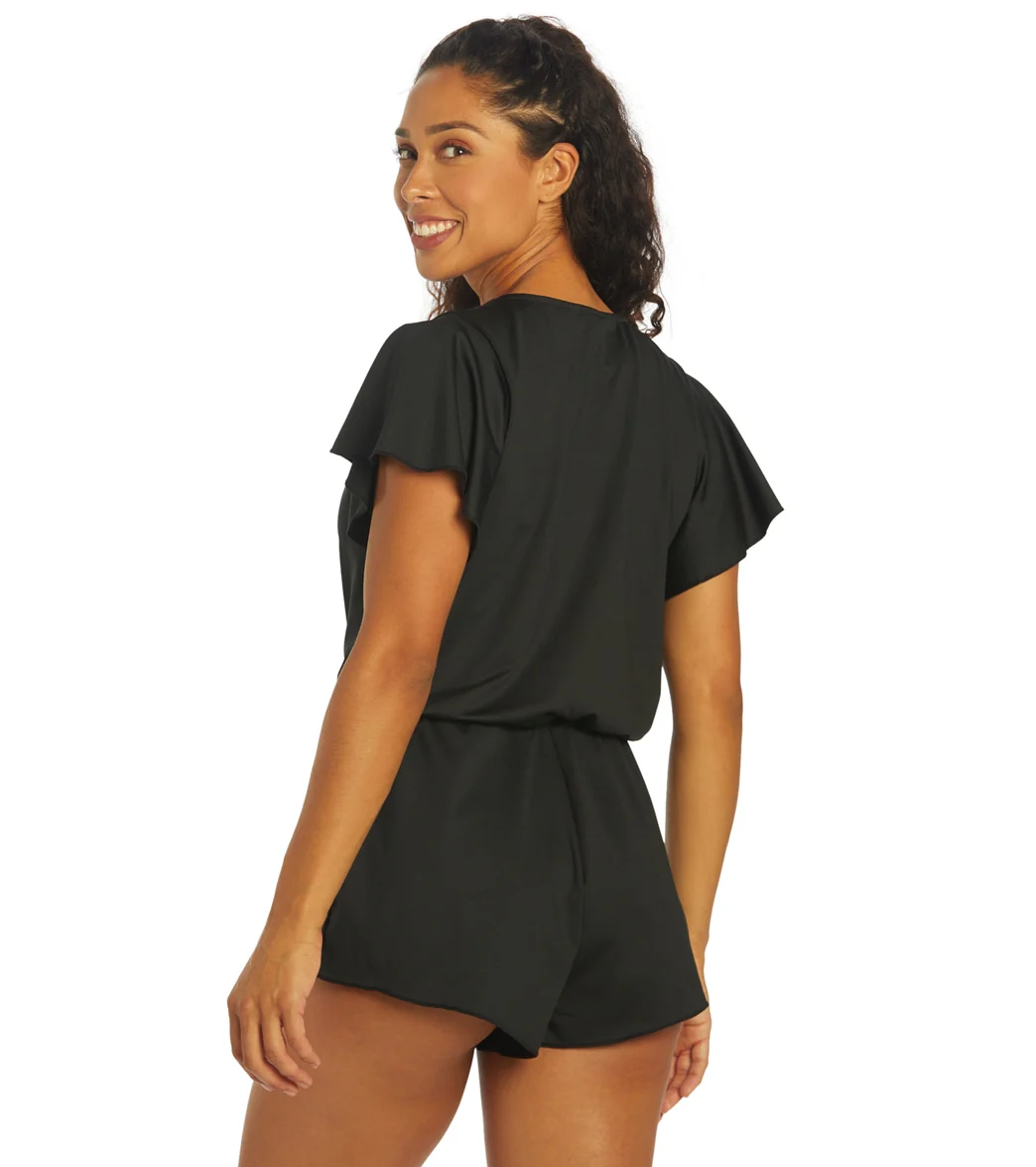 Dolfin Aquashape Women's Solid Swim Romper - Image 3