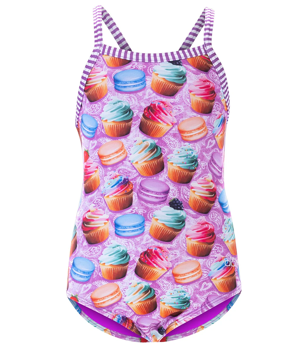 Dolfin Girls' Bon Appetit Printed One Piece Swimsuit (Little Kid) - Image 3