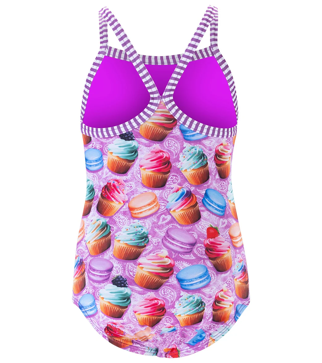 Dolfin Girls' Bon Appetit Printed One Piece Swimsuit (Little Kid) - Image 5