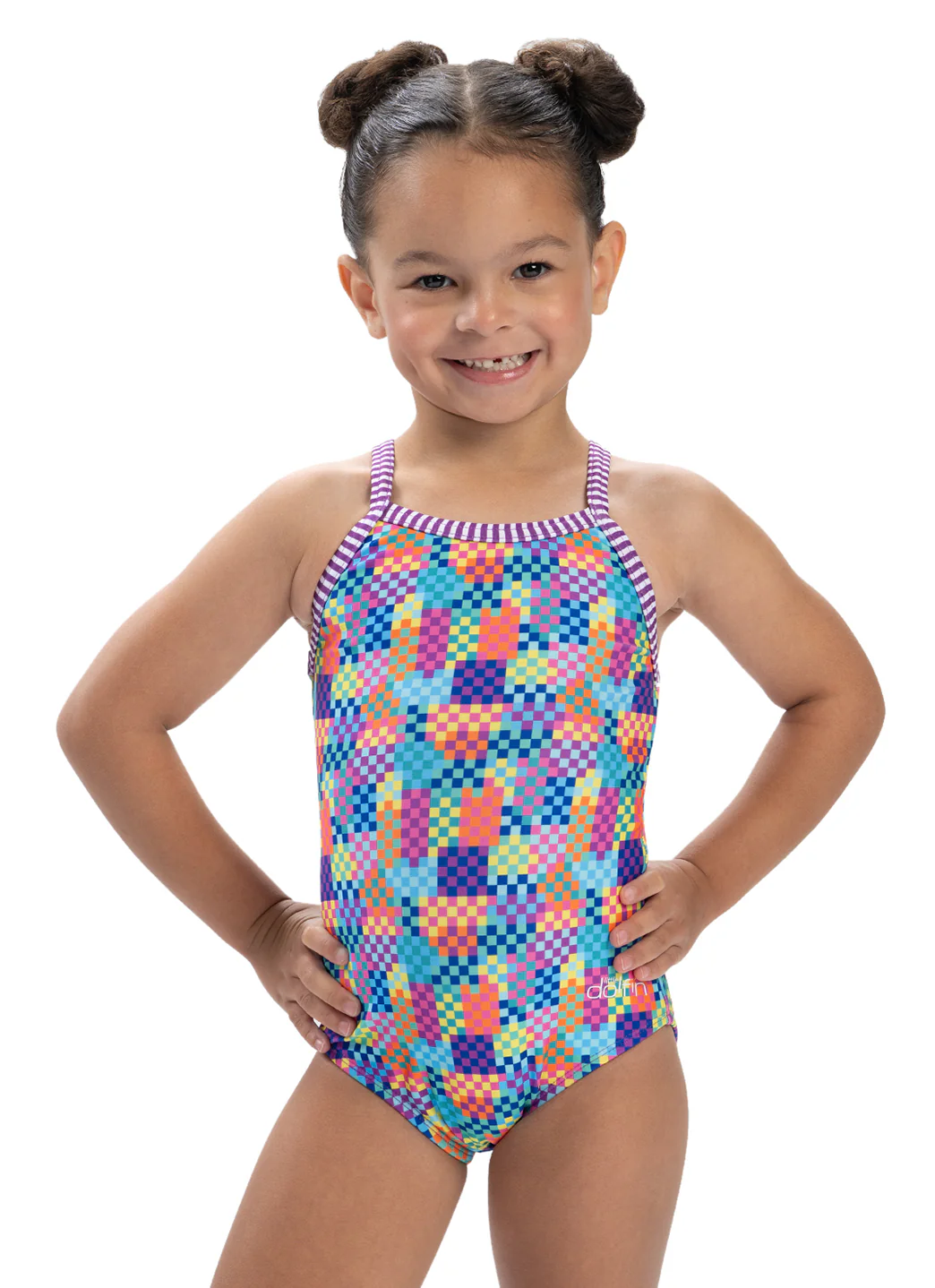 Dolfin Girls' Build Me Up One Piece Swimsuit (Toddler, Little Kid) - Image 3