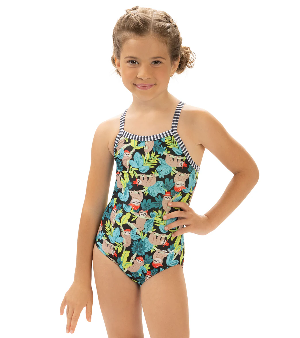 Dolfin Girls' Hang Tight Printed One Piece Swimsuit (Little Kid) - Image 10