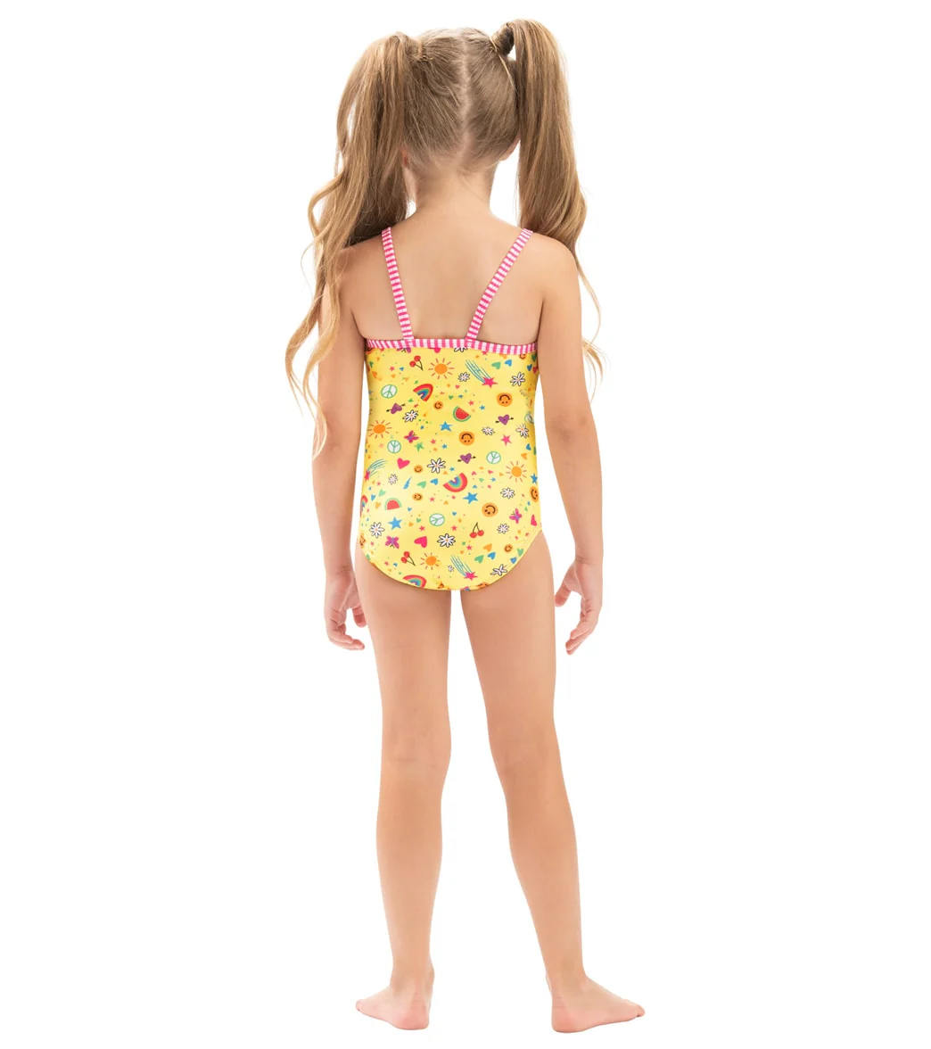 Dolfin Girls' Print One Piece Swimsuit (Toddler, Little Kid) - Image 2
