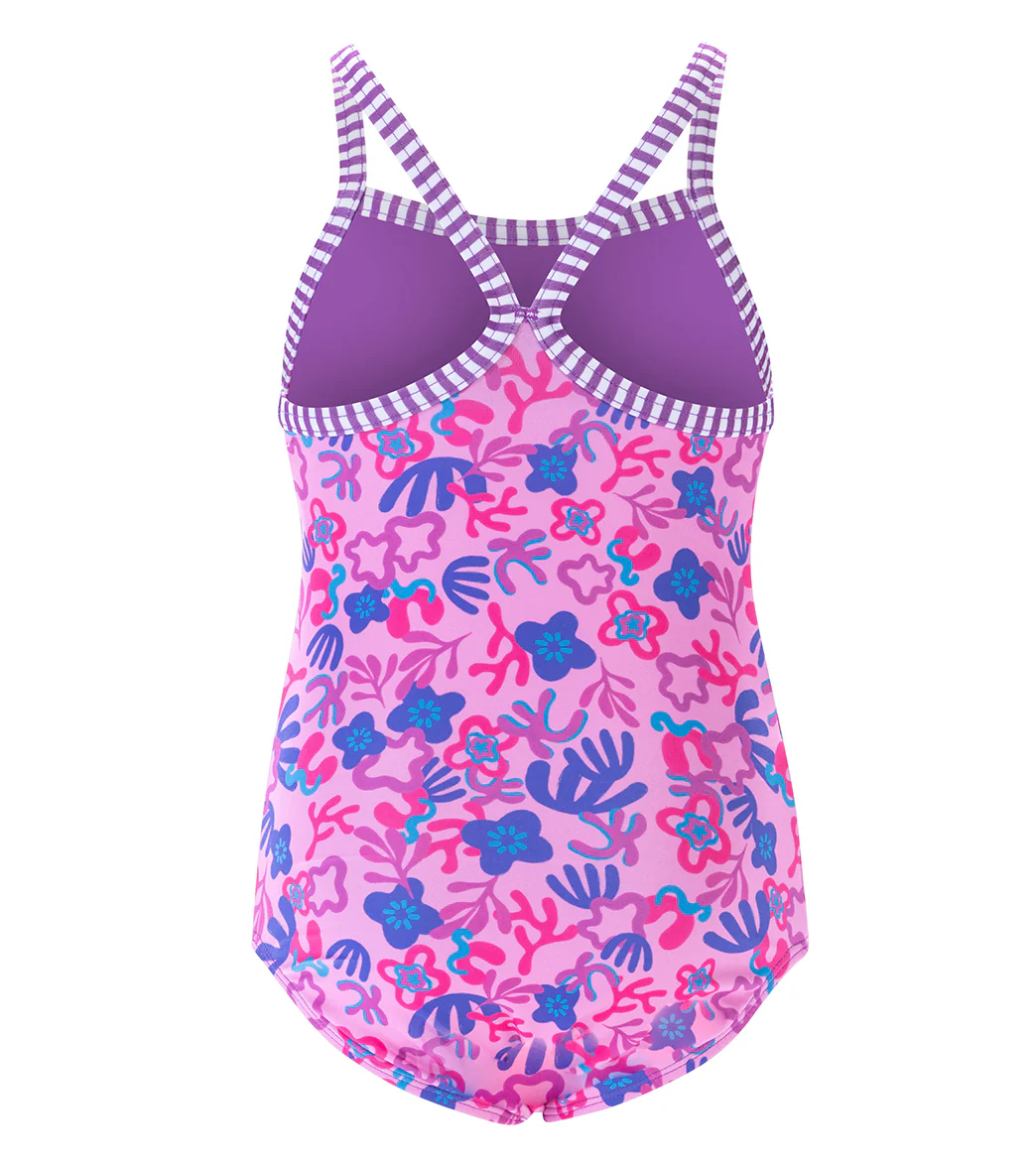 Dolfin Girls' Sunshine Printed One Piece Swimsuit (Little Kid) - Image 5