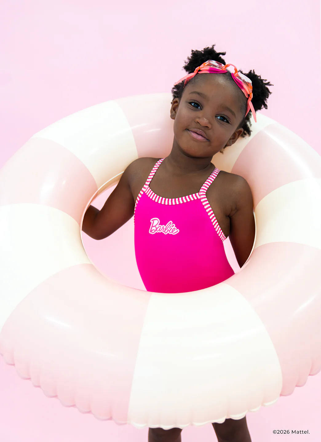 Dolfin Little Dolfin X Barbie Girls' Solid One Piece Swimsuit (Toddler, Little Kid) - Image 6