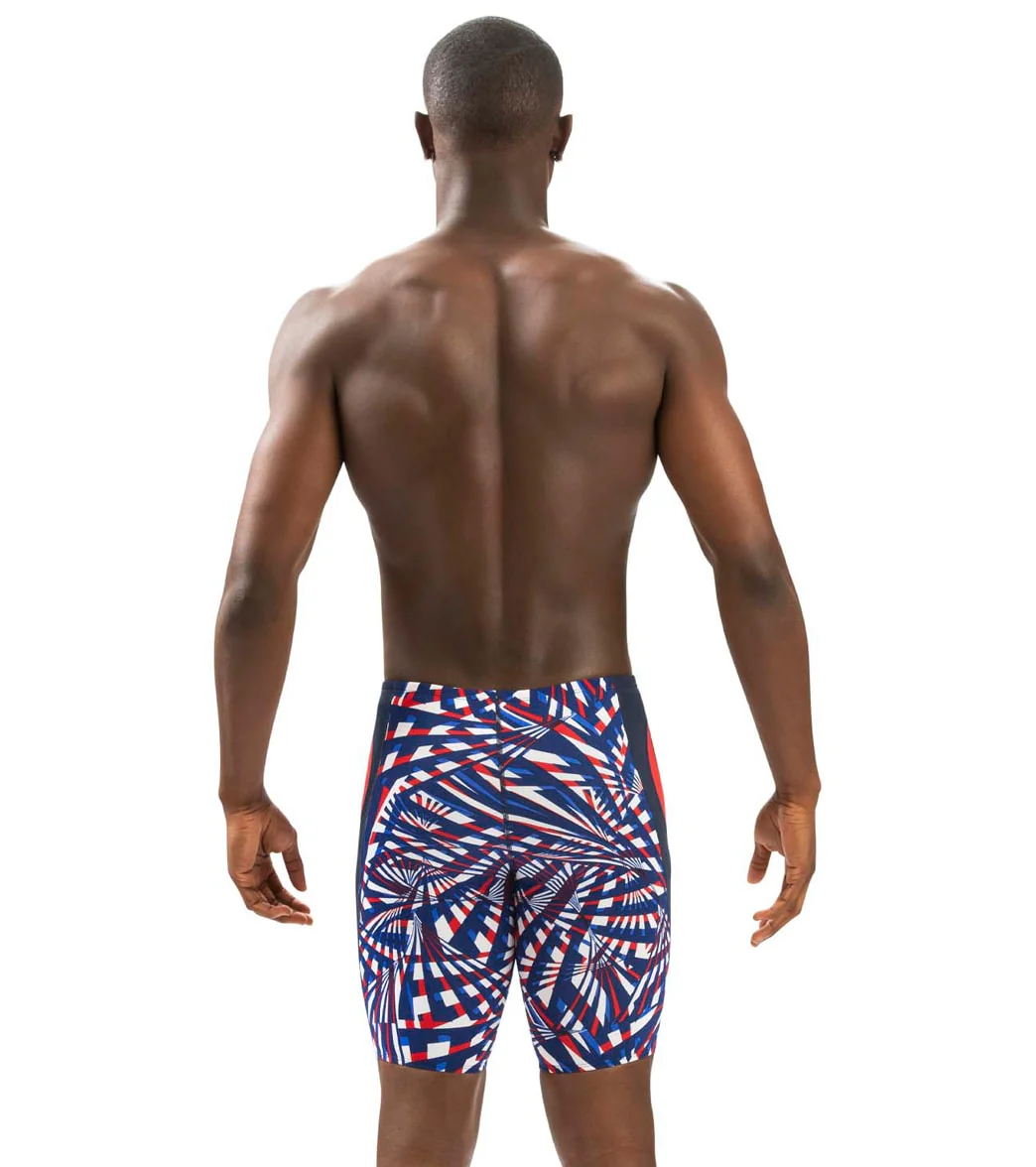 Dolfin Men's Reliance Atomic Print Color Block Jammer Swimsuit - Image 16