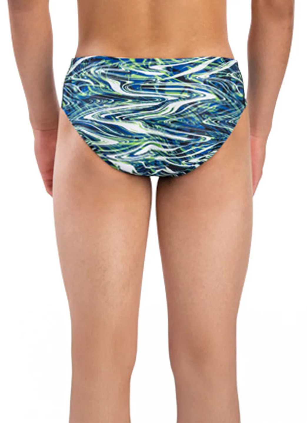 Dolfin Men's Reliance Jet Stream All-Over Print Racer Brief Swimsuit - Image 4