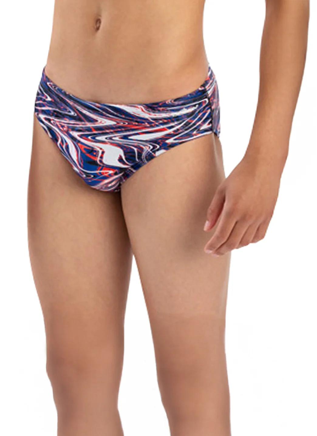 Dolfin Men's Reliance Jet Stream All-Over Print Racer Brief Swimsuit - Image 7