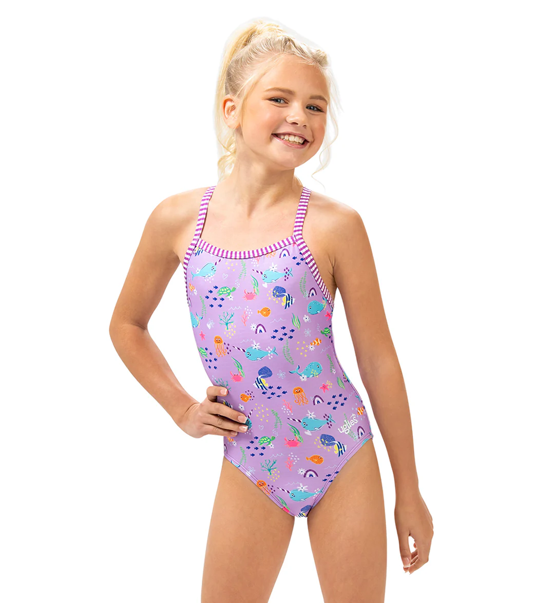 Dolfin Uglies Girls' Noire Printed One Piece Swimsuit (Big Kid) - Image 13