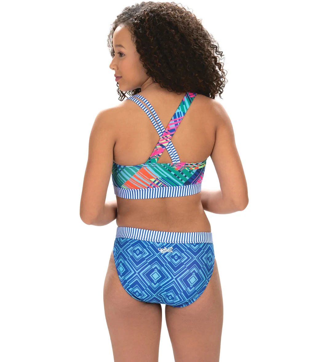 Dolfin Uglies Women's Asymmetrical Two Piece Work Out Swimsuit - Image 30