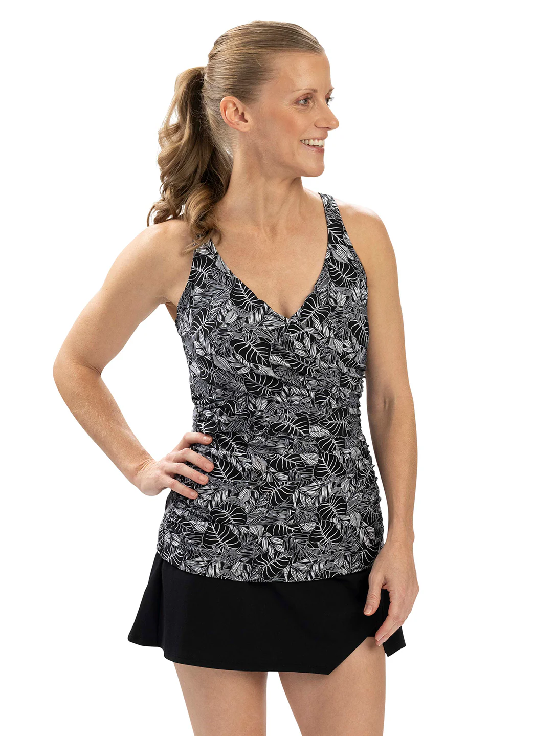 Dolfin Women's Aquashape Print Wrap Front Tankini Top - Image 9