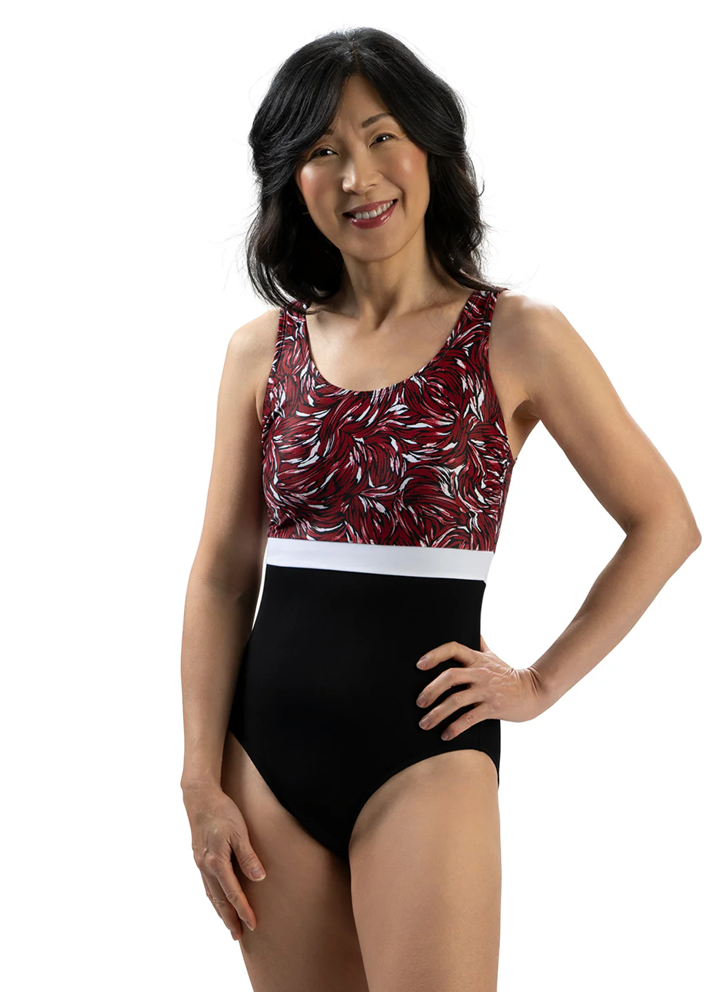 Dolfin Women's Aquashape Printed Moderate Scoop Back One Piece Swimsuit - Image 2
