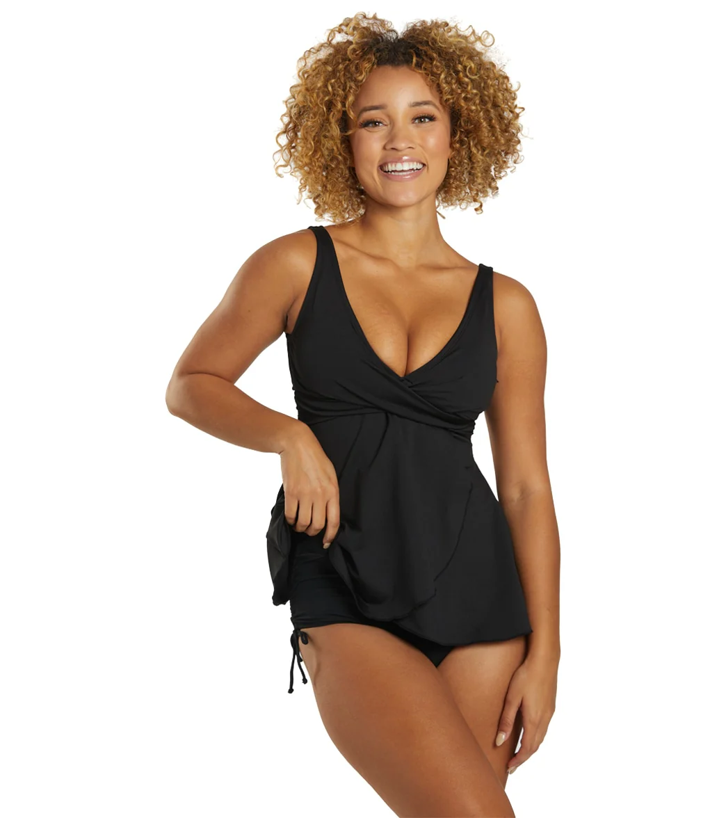Dolfin Women's Aquashape Solid Adjustable High Waist Bikini Bottom - Image 11