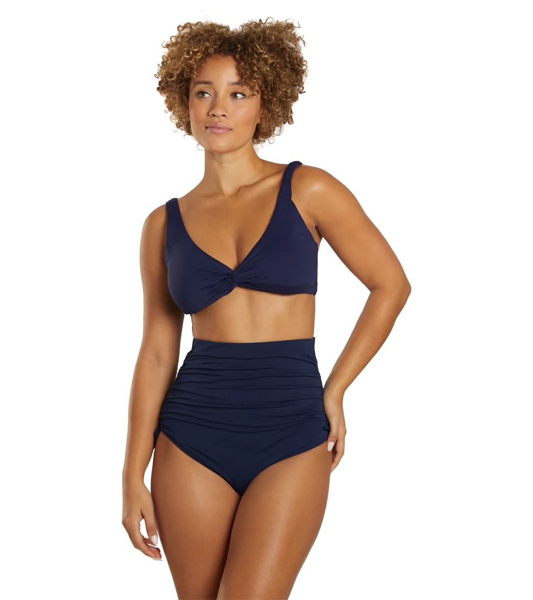 Dolfin Women's Aquashape Solid Adjustable High Waist Bikini Bottom - Image 4